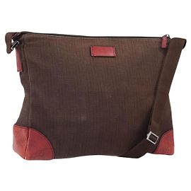 GUCCI Borsa a Spalla Guccissima Tela Marrone Argento 257301 Auth 170311 Marrone Argento