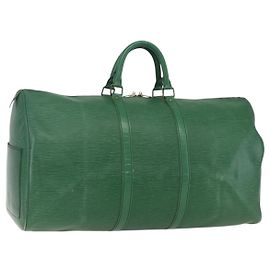 LOUIS VUITTON Epi Keepall 55 Bolsa Boston Verde M42954 LV Auth ka2185 Verde