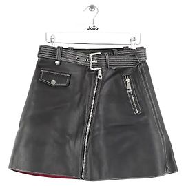 Maje Mini saia de couro preta Preto