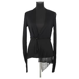 Rick Owens Schwarze Wickeljacke Schwarz