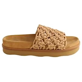 Chloé Leder Mules Camel Kamel