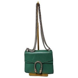 Bolsa transversal Dionysus pequena de couro verde Gucci Verde