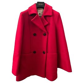 Autre Marque Roter Semi-Couture Mantel Rot