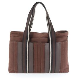 Bolsa Tote de Couro Hermès Troca Horizontal MM Marrom