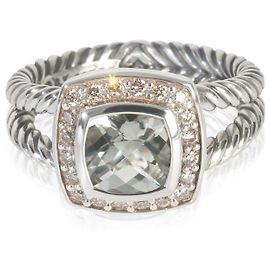 Anello Petite Albion in Prasiolite e Diamante in Argento Sterling di David Yurman Altro