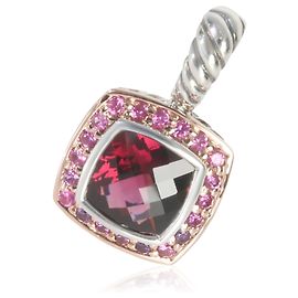 Pendente Petite Albion in oro rosa e argento sterling con granato e zaffiro di David Yurman Altro