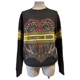 Pull Christian Dior en laine et cachemire Noir Multicolore