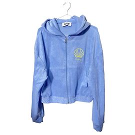 Sweat à capuche Iceberg Ice Play en velours bleu L Bleu