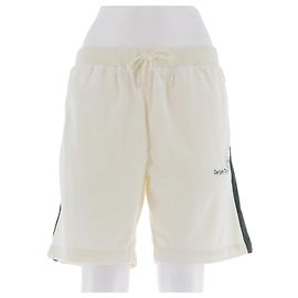 Autre Marque Short velours beige avec bandes noir sur les côtés Beige