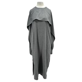 Autre Marque Langes graues Kleid mit Wolle Grau