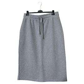 Falda midi Weekend Max Mara gris de algodón XXL Gris