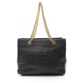 Balenciaga DUTY FREE Leather Tote Bag Black