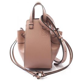 Bolsa de mão em couro Loewe Hammock com cordão Rosa