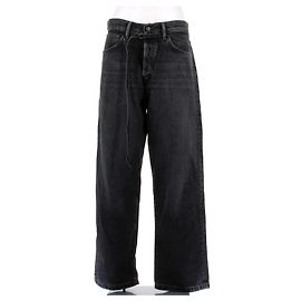 Acne Jeans negro ancho de algodón Negro