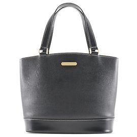 Burberry Black Leather Tote Black