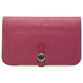 Hermès Pink Togo Dogon Long Wallet Pink Other