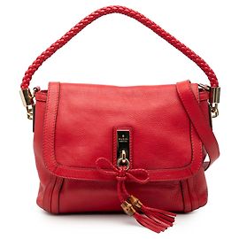 Gucci Rote Leder Bella Handtasche Rot