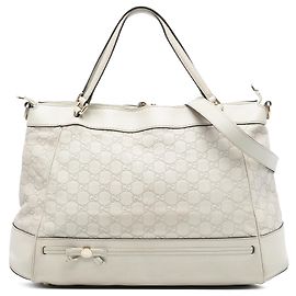 Borsa Mayfair Guccissima bianca di Gucci Bianco