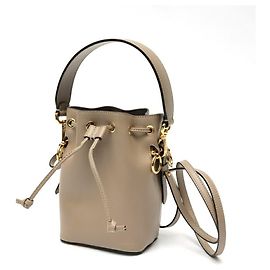 Bolsa de Ombro Mon Tresor da Fendi Bege Cinza