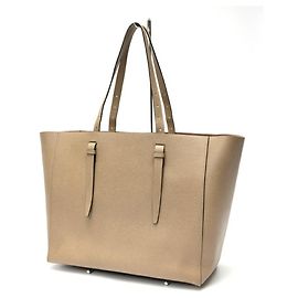 Valextra Weiche Tote-Tasche aus grauem Kalbsleder Grau