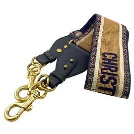 Bestickter Schultergurt Christian Dior Braun Marineblau