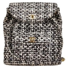 Zaino Chanel Matelassé Coco Mark Nero Bianco