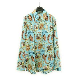 Camisa de algodón de manga larga Etro Azul Otro