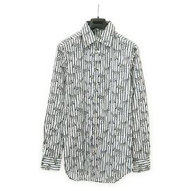 Camicia in cotone e poliuretano Etro Nero Bianco