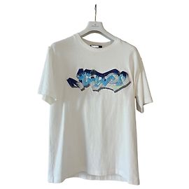 Camiseta Louis Vuitton 3D Bordada LV Graffiti Blanco