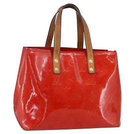 LOUIS VUITTON Monogram Vernis Reade PM Sac à Main Rouge M91088 LV Auth 169564 Rouge