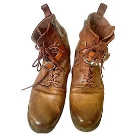Botas Ash AS 98 em couro marrom Marrom