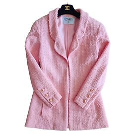 Giacca Chanel in Tweed Rosa e Bianca Rosa Bianco