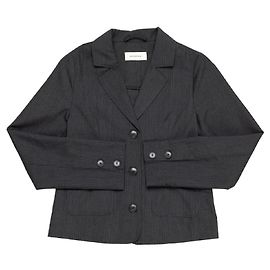 Autre Marque mfpen Work Blazer Dunkelgrau Gestreift Wolle Anthrazitgrau