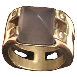 Hermès Ring aus Silber mit Mondstein und Diamant Silber