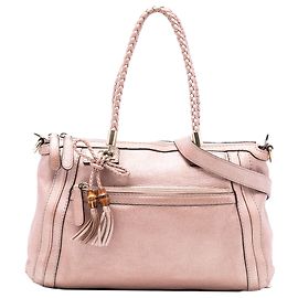 Bolso Bella de piel de ternera metalizada rosa Gucci Rosa