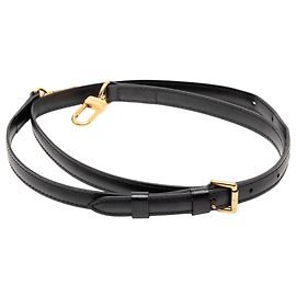 Cinghia a spalla in pelle nera Louis Vuitton Nero