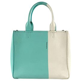 Tiffany & Co. Women's Leather Handbag White Orange