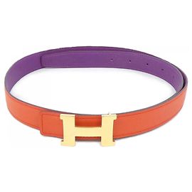Hermès Mini Constance 24mm Wendegürtel Rot Lila