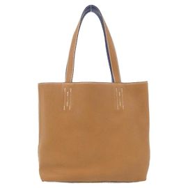 Sac à main Hermès Double Sens 36 cm Doré Bleu foncé