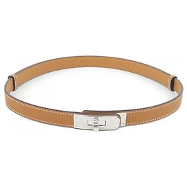 Hermès Kelly 18 mm brauner Standardgürtel Braun