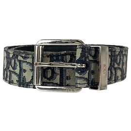 Christian Dior Dior Oblique Jacquard Belt Navy blue