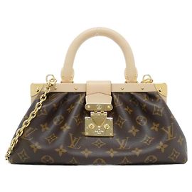 Monogram Clutch-Handtasche von Louis Vuitton Braun
