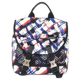 Chanel Airline 93326 Rucksack Weiß Rot Blau