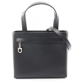 Salvatore Ferragamo Gancini Handbag Black