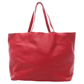 Céline Celine Horizontale Cabas Tasche Rot