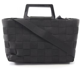 Salvatore Ferragamo Black Nylon Canvas Handbag Black
