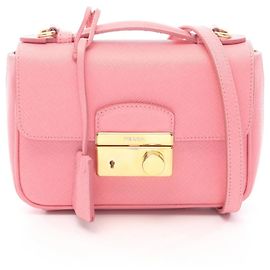 Prada Saffiano Leather Handbag in Pink Pink