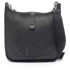 Borsa a Spalla Hermès Evelyn 3 Trois GM in Nero Nero
