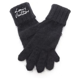 LV Script Handschuhe von Louis Vuitton Schwarz