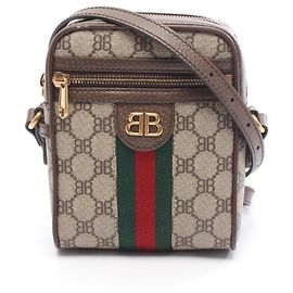 Schultertasche Balenciaga x Gucci Hacker Project Braun Beige